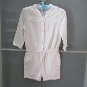 7 For All Mankind Girl's White Shorts Romper
